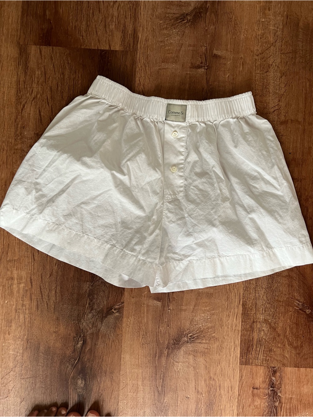 Comme Si Classic Boxers in White
